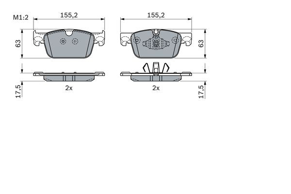 BOSCH Bremsbelagsatz, Scheibenbremse