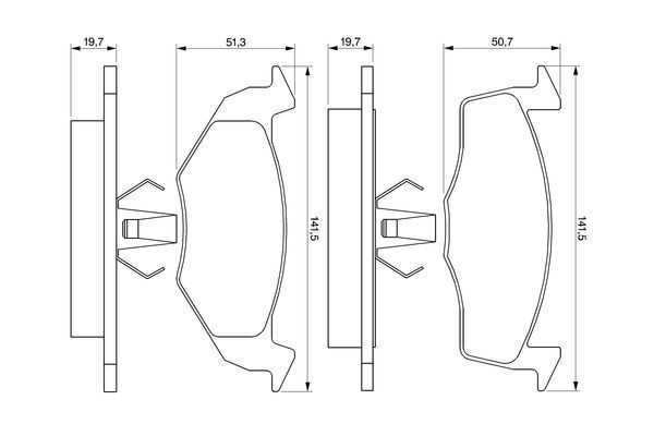 BOSCH Bremsbelagsatz, Scheibenbremse