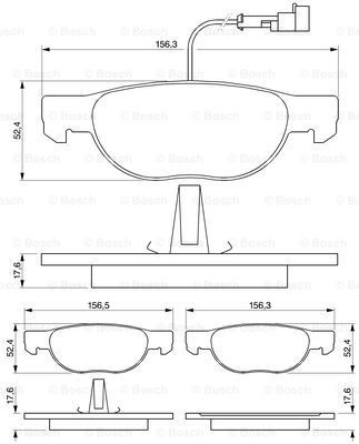 BOSCH Bremsbelagsatz, Scheibenbremse