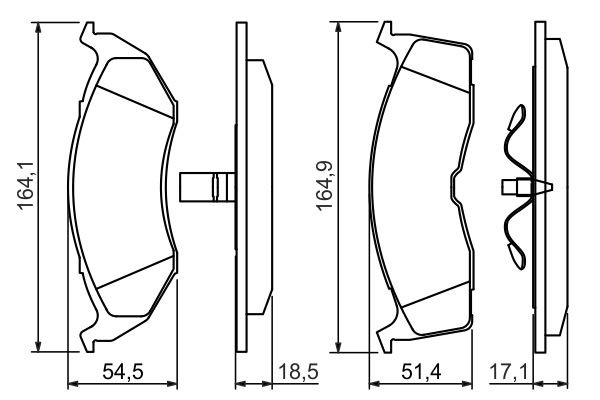 BOSCH Bremsbelagsatz, Scheibenbremse
