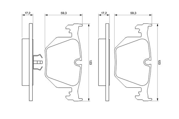 BOSCH Bremsbelagsatz, Scheibenbremse