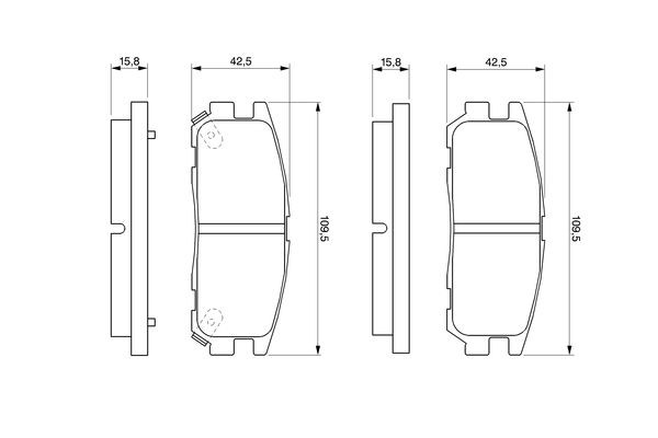 BOSCH Bremsbelagsatz, Scheibenbremse