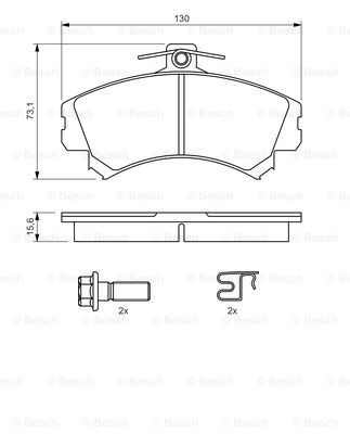BOSCH Bremsbelagsatz, Scheibenbremse