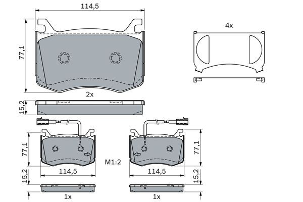 BOSCH Bremsbelagsatz, Scheibenbremse
