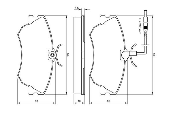 BOSCH Bremsbelagsatz, Scheibenbremse