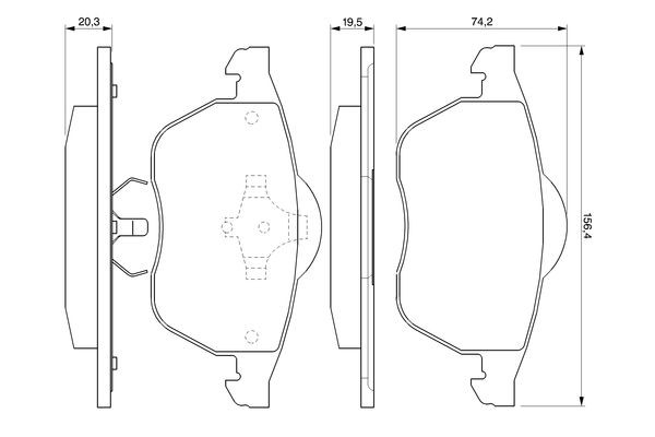 BOSCH Bremsbelagsatz, Scheibenbremse