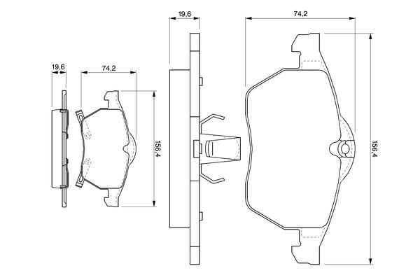 BOSCH Bremsbelagsatz, Scheibenbremse