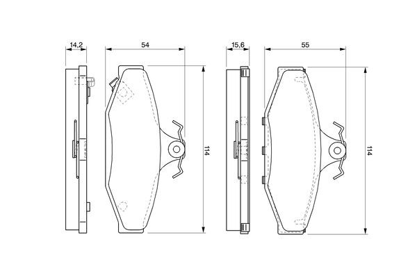BOSCH Bremsbelagsatz, Scheibenbremse