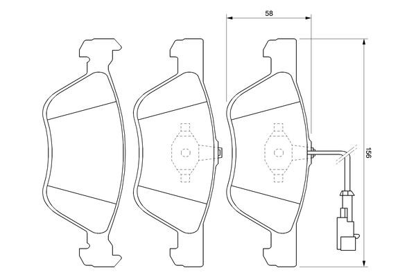 BOSCH Bremsbelagsatz, Scheibenbremse