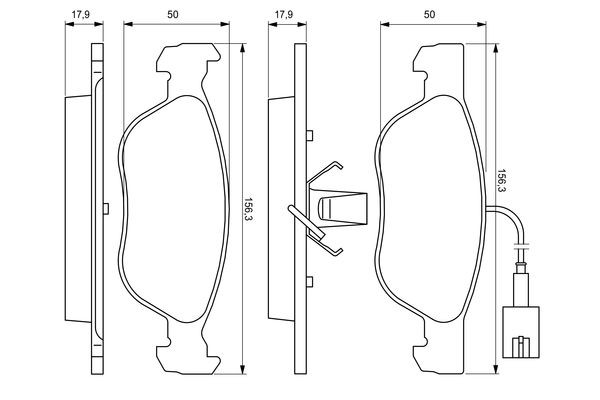 BOSCH Bremsbelagsatz, Scheibenbremse