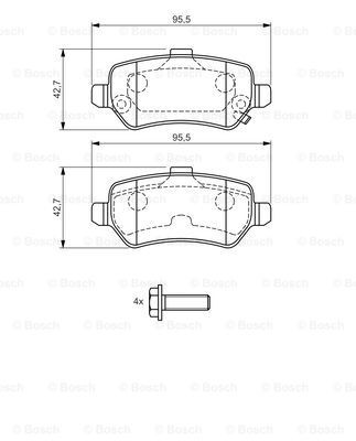 BOSCH Bremsbelagsatz, Scheibenbremse