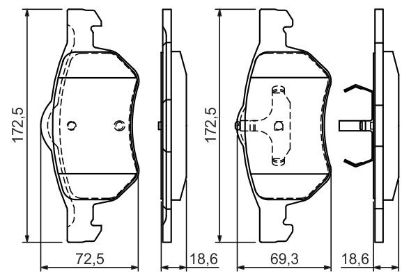 BOSCH Bremsbelagsatz, Scheibenbremse