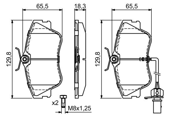 BOSCH Bremsbelagsatz, Scheibenbremse