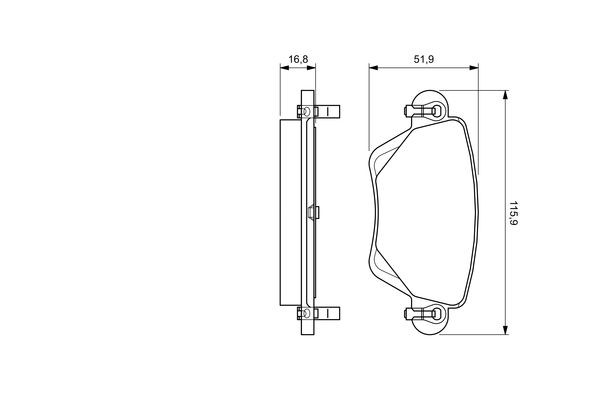 BOSCH Bremsbelagsatz, Scheibenbremse