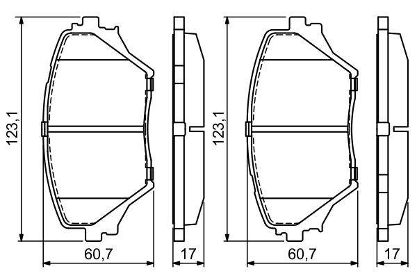 BOSCH Bremsbelagsatz, Scheibenbremse