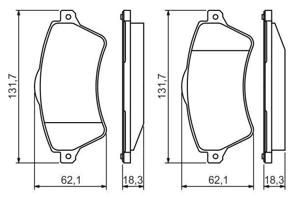 BOSCH Bremsbelagsatz, Scheibenbremse