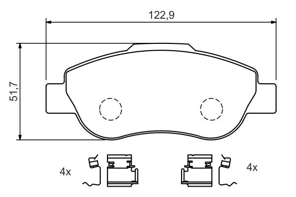 BOSCH Bremsbelagsatz, Scheibenbremse