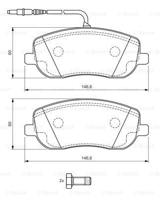 BOSCH Bremsbelagsatz, Scheibenbremse