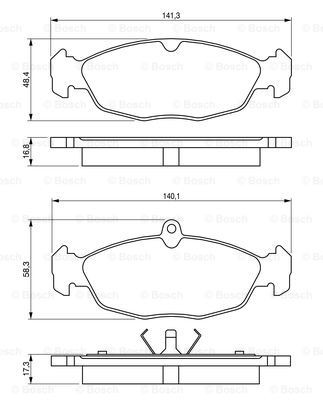 BOSCH Bremsbelagsatz, Scheibenbremse