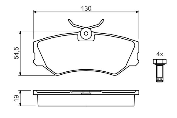 BOSCH Bremsbelagsatz, Scheibenbremse