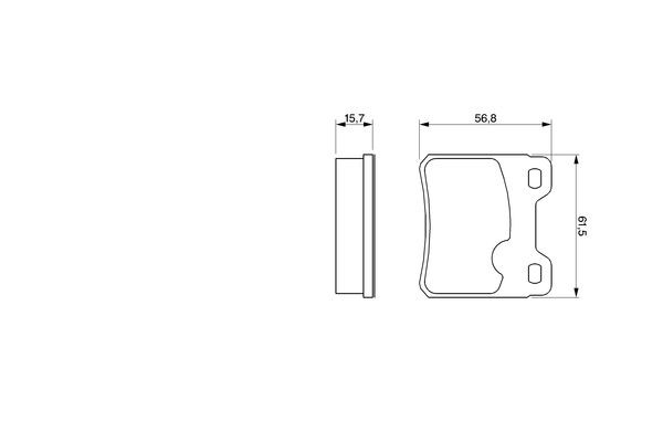 BOSCH Bremsbelagsatz, Scheibenbremse