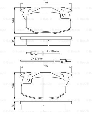BOSCH Bremsbelagsatz, Scheibenbremse