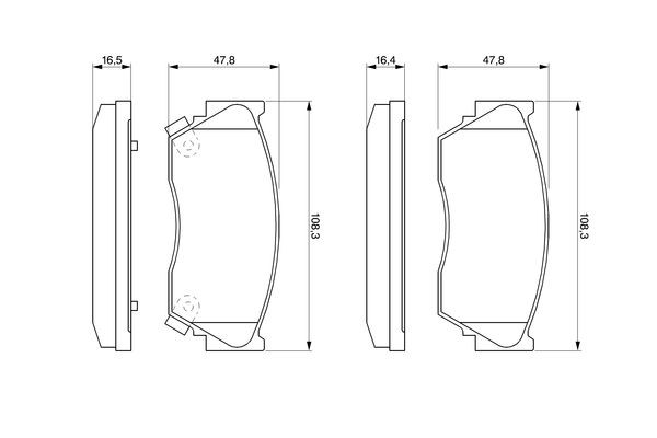 BOSCH Bremsbelagsatz, Scheibenbremse