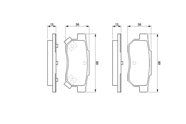 BOSCH Bremsbelagsatz, Scheibenbremse