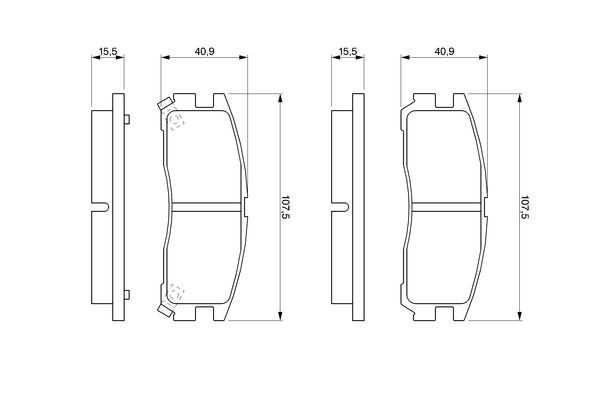 BOSCH Bremsbelagsatz, Scheibenbremse