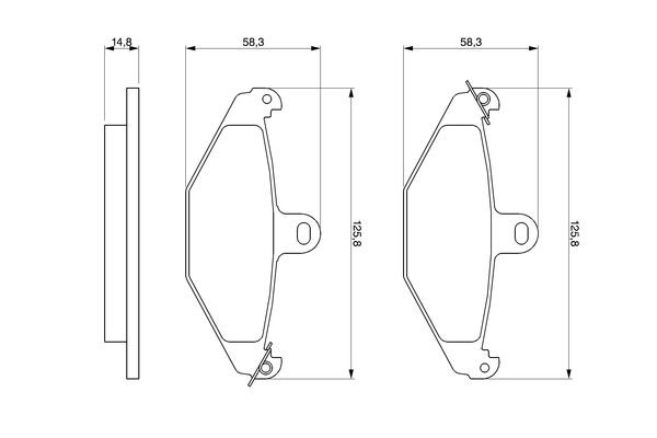 BOSCH Bremsbelagsatz, Scheibenbremse