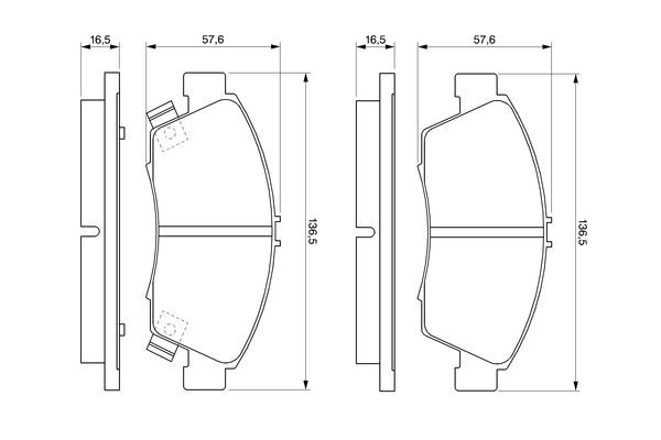 BOSCH Bremsbelagsatz, Scheibenbremse
