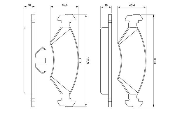BOSCH Bremsbelagsatz, Scheibenbremse
