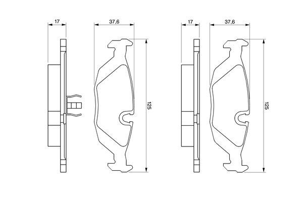 BOSCH Bremsbelagsatz, Scheibenbremse