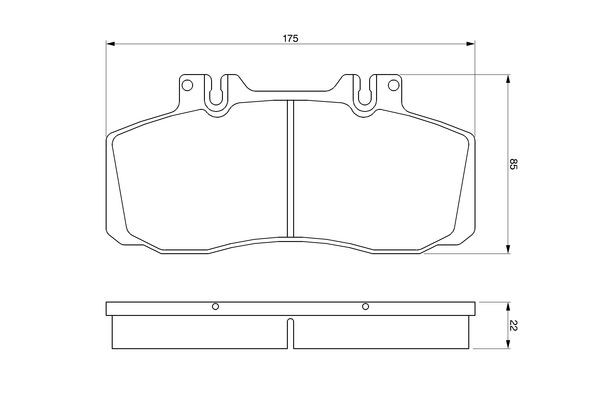 BOSCH Bremsbelagsatz, Scheibenbremse