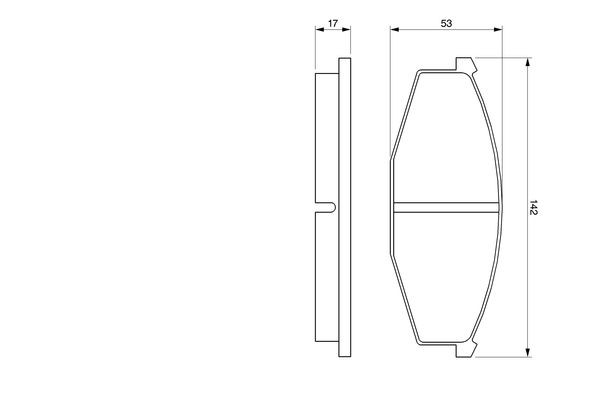 BOSCH Bremsbelagsatz, Scheibenbremse