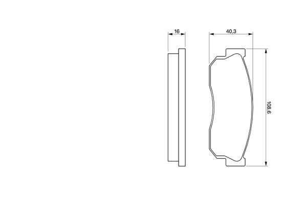 BOSCH Bremsbelagsatz, Scheibenbremse