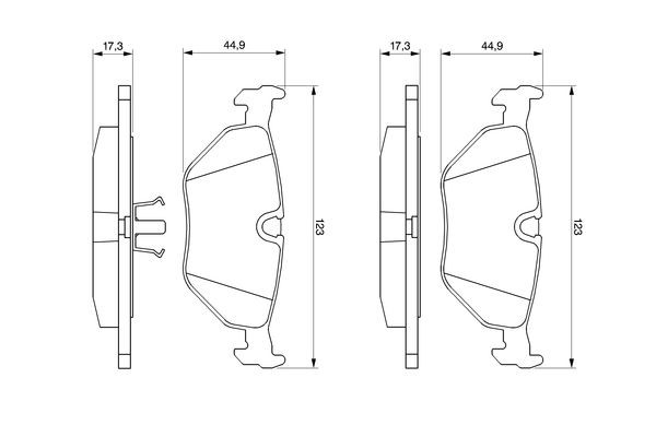 BOSCH Bremsbelagsatz, Scheibenbremse