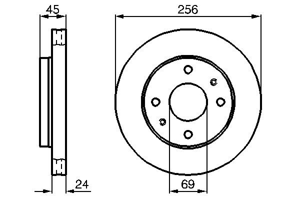 BOSCH Bremsscheibe BOSCH Bremsscheibe