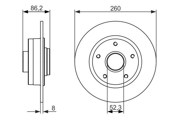 BOSCH Bremsscheibe BOSCH Bremsscheibe