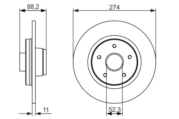 BOSCH Bremsscheibe BOSCH Bremsscheibe