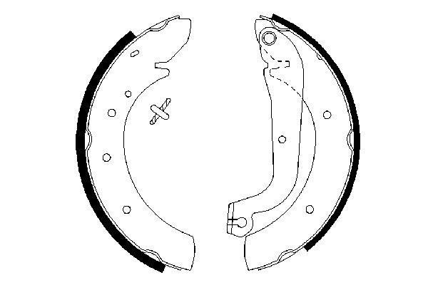 BOSCH Bremsbackensatz
