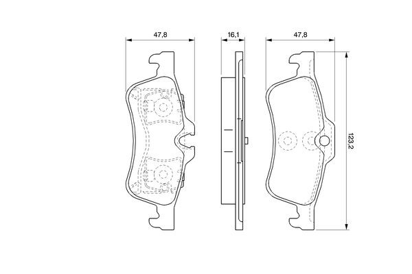BOSCH Bremsbelagsatz, Scheibenbremse