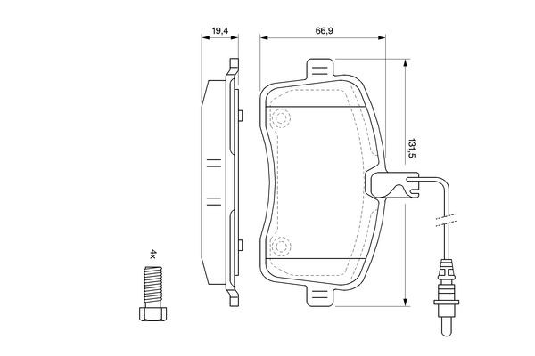 BOSCH Bremsbelagsatz, Scheibenbremse