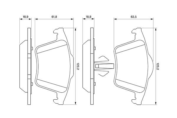 BOSCH Bremsbelagsatz, Scheibenbremse