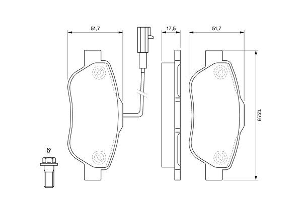 BOSCH Bremsbelagsatz, Scheibenbremse