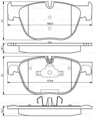 BOSCH Bremsbelagsatz, Scheibenbremse