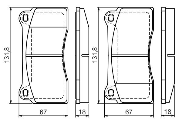 BOSCH Bremsbelagsatz, Scheibenbremse