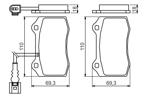 BOSCH Bremsbelagsatz, Scheibenbremse