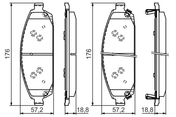 BOSCH Bremsbelagsatz, Scheibenbremse