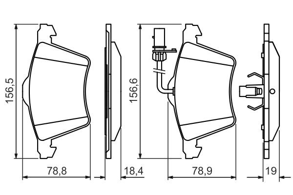 BOSCH Bremsbelagsatz, Scheibenbremse